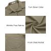 COOFANDY Men’s Casual Button Down Shirts Long Sleeve Untucked Shirts Regular Fit Linen Shirt(Army Green)