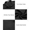 COOFANDY Men’s Casual Button Down Shirts Long Sleeve Untucked Shirts Regular Fit Linen Shirt(Black)