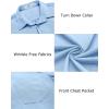COOFANDY Men’s Casual Button Down Shirts Long Sleeve Untucked Shirts Regular Fit Linen Shirt(Blue)