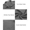 COOFANDY Men’s Casual Button Down Shirts Long Sleeve Untucked Shirts Regular Fit Linen Shirt(Dark Gray)
