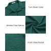 COOFANDY Men’s Casual Button Down Shirts Long Sleeve Untucked Shirts Regular Fit Linen Shirt(Dark Green)