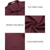 COOFANDY Men’s Casual Button Down Shirts Long Sleeve Untucked Shirts Regular Fit Linen Shirt(Red)
