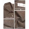COOFANDY Men’s Casual Button Down Shirts Short Sleeve Linen Shirts Summer Beach Dress Shirt(Brown)