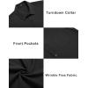 COOFANDY Men’s Casual Button Down Shirts Short Sleeve Summer Beach Vacation Untucked Dress Shirts with Pocket(Black)