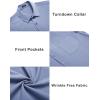 COOFANDY Men’s Casual Button Down Shirts Short Sleeve Summer Beach Vacation Untucked Dress Shirts with Pocket(Dark Blue)