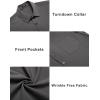 COOFANDY Men’s Casual Button Down Shirts Short Sleeve Summer Beach Vacation Untucked Dress Shirts with Pocket(Dark Gray)