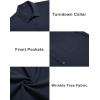 COOFANDY Men’s Casual Button Down Shirts Short Sleeve Summer Beach Vacation Untucked Dress Shirts with Pocket(Navy Blue)