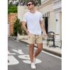 COOFANDY Men’s Casual Cotton Shorts 5 Inch Summer Beach Shorts Lightweight Drawstring Elastic Waist Chino Golf Shorts(Khaki)
