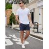 COOFANDY Men’s Casual Cotton Shorts 5 Inch Summer Beach Shorts Lightweight Drawstring Elastic Waist Chino Golf Shorts(Navy Blue)