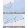 COOFANDY Men’s Casual Henley Shirt Short Sleeve Summer Beach Band Collar Shirt Hippie Henley T-Shirts with Pocket(Light Blue)