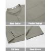 COOFANDY Men’s Casual Henley Shirt Short Sleeve Summer Beach Band Collar Shirt Hippie Henley T-Shirts with Pocket(Light Grey)