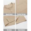 COOFANDY Men’s Casual Henley Shirt Short Sleeve Summer Beach Band Collar Shirt Hippie Henley T-Shirts with Pocket(Moon Grey)