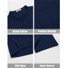 COOFANDY Men’s Casual Henley Shirt Short Sleeve Summer Beach Band Collar Shirt Hippie Henley T-Shirts with Pocket(Navy Blue)