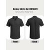 COOFANDY Men’s Casual Henley Tee Shirt Band Collar Short Sleeve Summer Beach Hippie T Shirts(Black)