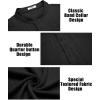 COOFANDY Men’s Casual Henley Tee Shirt Band Collar Short Sleeve Summer Beach Hippie T Shirts(Black)