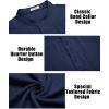 COOFANDY Men’s Casual Henley Tee Shirt Band Collar Short Sleeve Summer Beach Hippie T Shirts(Navy Blue)