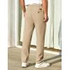 COOFANDY Mens Casual Pants Elastic Waist Chino Pants Lightweight Drawstring Pants with Pockets(A_khaki)
