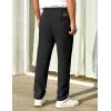 COOFANDY Mens Casual Pants Elastic Waist Chino Pants Lightweight Drawstring Pants with Pockets(Black)