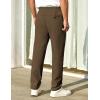 COOFANDY Mens Casual Pants Elastic Waist Chino Pants Lightweight Drawstring Pants with Pockets(Brown)
