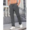 COOFANDY Mens Casual Pants Elastic Waist Chino Pants Lightweight Drawstring Pants with Pockets(Dark Gray)