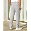 COOFANDY Mens Casual Pants Elastic Waist Chino Pants Lightweight Drawstring Pants with Pockets(Light Gray)