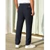 COOFANDY Mens Casual Pants Elastic Waist Chino Pants Lightweight Drawstring Pants with Pockets(Navy Blue)
