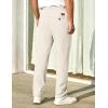 COOFANDY Mens Casual Pants Elastic Waist Chino Pants Lightweight Drawstring Pants with Pockets(Off-white)