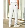 COOFANDY Mens Casual Pants Elastic Waist Chino Pants Lightweight Drawstring Pants with Pockets(White)