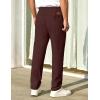 COOFANDY Mens Casual Pants Elastic Waist Chino Pants Lightweight Drawstring Pants with Pockets(Wine Red)