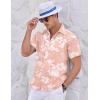 COOFANDY Mens Casual Shirts Short Sleeve Button Down Shirts Fashion Textured Summer Beach Shirt(Pink White Floral)