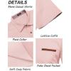 COOFANDY Men’s Casual Short Sleeve Button Down Dress Shirt Plaid Collar Denim Work Shirts(A – Pink – No Pocket)