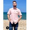 COOFANDY Men’s Casual Short Sleeve Button Down Dress Shirt Plaid Collar Denim Work Shirts(A – Pink – No Pocket)