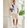 COOFANDY Men’s Casual Shorts Cotton Elastic Waist Drawstring Shorts Lightweight Summer Beach Shorts(Beige)