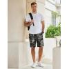 COOFANDY Men’s Casual Shorts Cotton Elastic Waist Drawstring Shorts Lightweight Summer Beach Shorts(Camouflage 1)