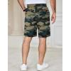 COOFANDY Men’s Casual Shorts Cotton Elastic Waist Drawstring Shorts Lightweight Summer Beach Shorts(Camouflage 2)