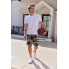 COOFANDY Men’s Casual Shorts Cotton Elastic Waist Drawstring Shorts Lightweight Summer Beach Shorts(Camouflage)