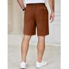 COOFANDY Men’s Casual Shorts Cotton Elastic Waist Drawstring Shorts Lightweight Summer Beach Shorts(Clay Brown)
