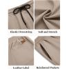 COOFANDY Men’s Casual Shorts Cotton Elastic Waist Drawstring Shorts Lightweight Summer Beach Shorts(Khaki-2)