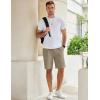 COOFANDY Men’s Casual Shorts Cotton Elastic Waist Drawstring Shorts Lightweight Summer Beach Shorts(Khaki-2)