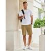 COOFANDY Men’s Casual Shorts Cotton Elastic Waist Drawstring Shorts Lightweight Summer Beach Shorts(Light Brown)