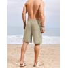 COOFANDY Men’s Casual Shorts Cotton Elastic Waist Drawstring Shorts Lightweight Summer Beach Shorts(Moon Grey)