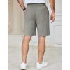 COOFANDY Men’s Casual Shorts Cotton Elastic Waist Drawstring Shorts Lightweight Summer Beach Shorts(Sage Green)