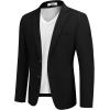 COOFANDY Mens Casual Sport Coat Regular Fit Lightweight Blazers Jacket Two Button Business Suit Jackets(Black)