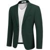 COOFANDY Mens Casual Sport Coat Regular Fit Lightweight Blazers Jacket Two Button Business Suit Jackets(Blackish Green)