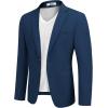 COOFANDY Mens Casual Sport Coat Regular Fit Lightweight Blazers Jacket Two Button Business Suit Jackets(Blue)
