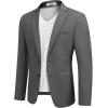 COOFANDY Mens Casual Sport Coat Regular Fit Lightweight Blazers Jacket Two Button Business Suit Jackets(Dark Grey)