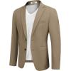 COOFANDY Mens Casual Sport Coat Regular Fit Lightweight Blazers Jacket Two Button Business Suit Jackets(Khaki)