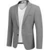 COOFANDY Mens Casual Sport Coat Regular Fit Lightweight Blazers Jacket Two Button Business Suit Jackets(Light Grey)