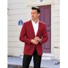 COOFANDY Mens Casual Sport Coat Regular Fit Lightweight Blazers Jacket Two Button Business Suit Jackets(Red)