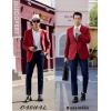 COOFANDY Mens Casual Sport Coat Regular Fit Lightweight Blazers Jacket Two Button Business Suit Jackets(Red)